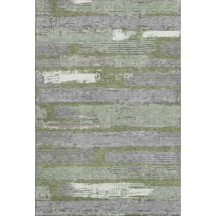 Premium Machine Washable Slesnick AMF1665 Stripes Rug