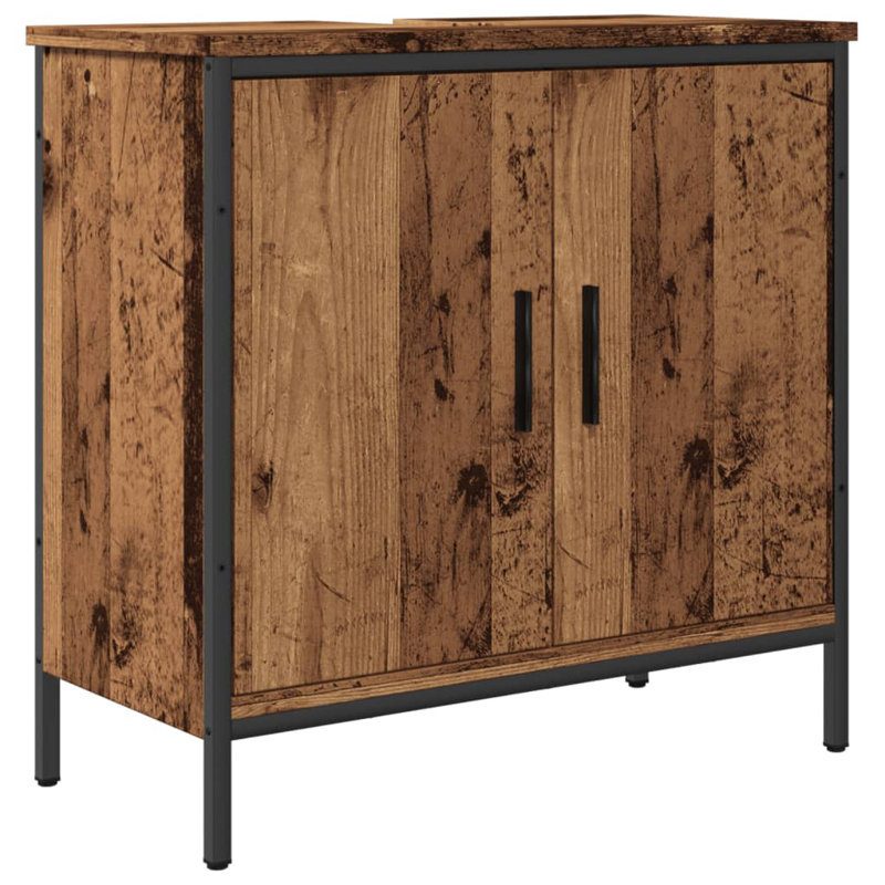 Akia 60cm Single Bathroom Vanity Base Only, Old Wood