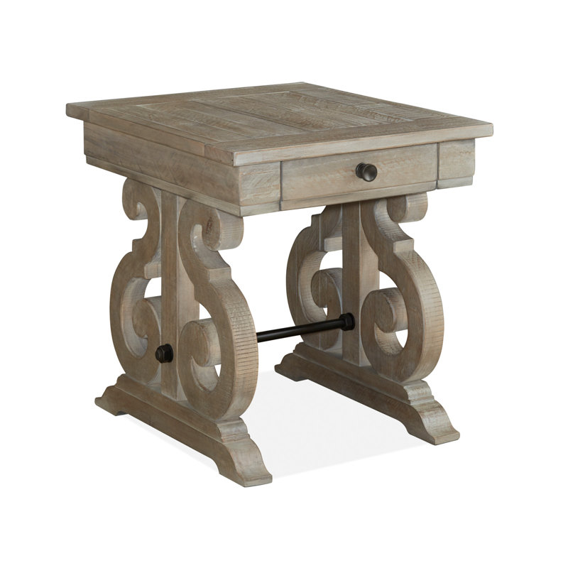 Bethel End Table with Storage, Dove Tail Gray
