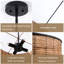 Lustre tambour en rotin 4 lumières Caong