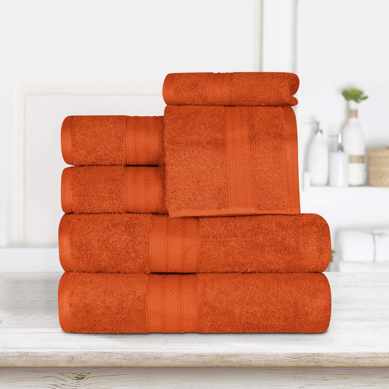 Glenlee 700GSM Long Staple Combed Cotton 6-Piece Towel Set, Sandstone