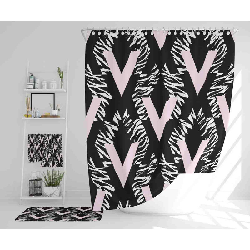 Navayah Polyester Shower Curtain Set