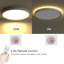 Flush Mount Ceiling Light Fixture 2 Pack With Remote Control, Nightlight Warm 3000K, 12Inch 28W Round Modern Ceiling Light, 3 Light Colour Changeables, Brightness(10% To 100%) Adjustable