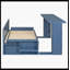Full Size Daybed With Removable Desk, Storage Drawers & Hydraulic Side Table, Blue-582529438