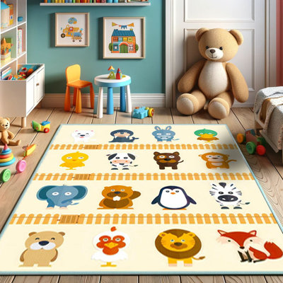 Machine Printed Cotton Rug