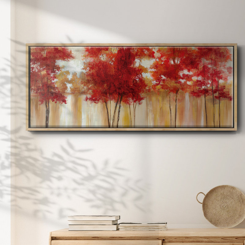 Arbres rouges - toile encadrée