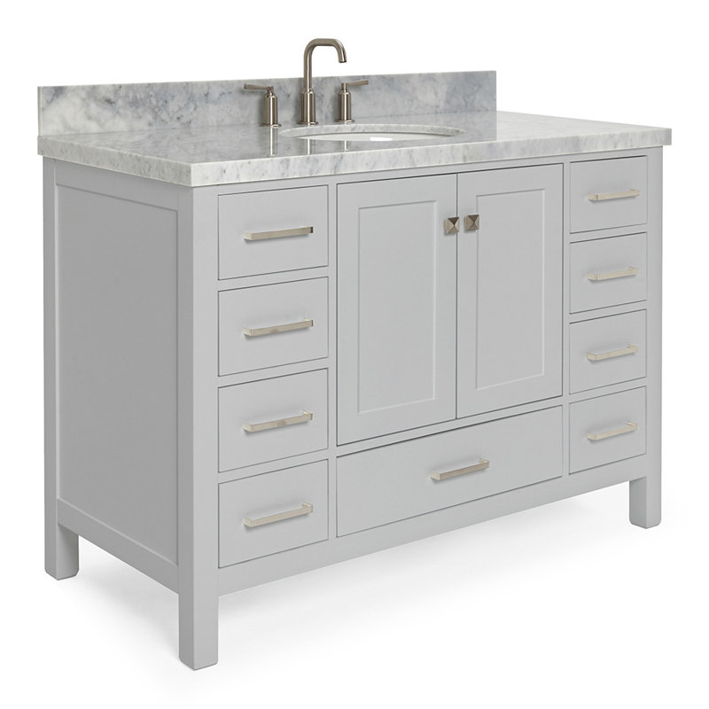 Ensemble de meuble-lavabo simple 49 po Cambridge, Oval, Gris
