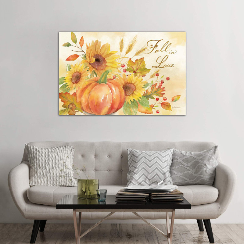 Welcome Fall - Fall In Love by Cynthia Coulter - Wrapped Canvas Print, 66.04 cm H x 45.72 cm W x 1.91 cm D