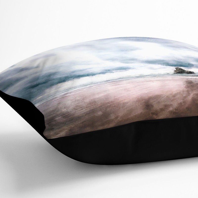 Square Throw Cushion, 55cm H x 55cm W x 20cm D, Black