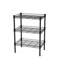 Unité de rangement en métal à 3 niveaux pour salle de bain et buanderie, réglable, 24,21 po de hauteur, conception américaine, petite étagère à cadre, garde-manger, profondeur 18,02 po, affichage vertical, assemblage facile