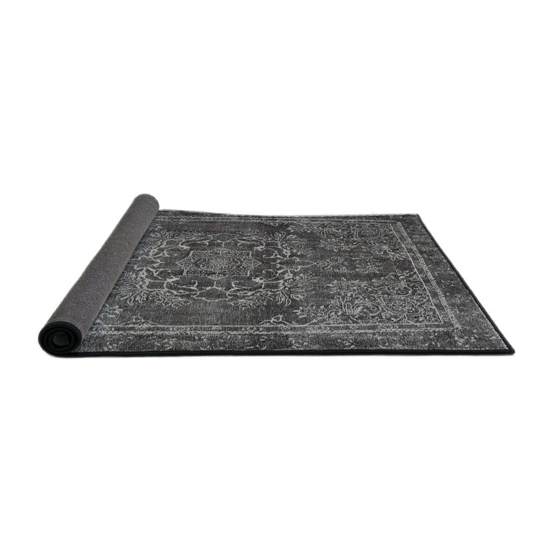 Tapis gris/bleu traditionnel Beaconsdale, Rond 3 pi