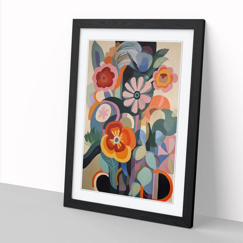 Mixed Flowers Vol.2 - Picture Frame Print, 64cm H x 46cm W x 2cm D, Black
