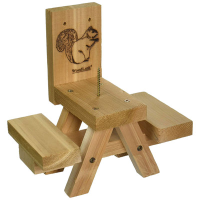 Wood Hanging Squirrel Feeder