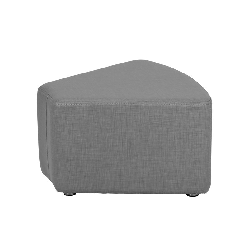 Pro Series Upholstered Wedge Ottoman 12" Height, Dark Gray