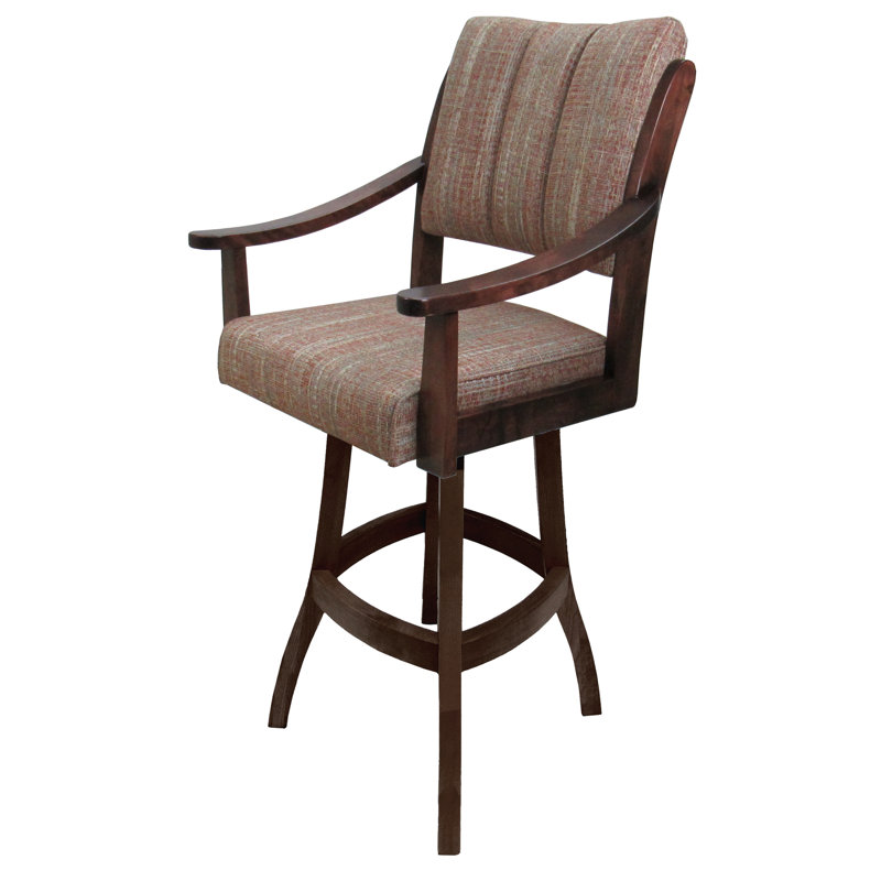 Tabouret pivotant Adaly, Brown/Beige, Très grand (siège d'une hauteur de 34 po)
