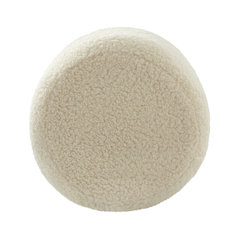 Repose-pieds de 15,7 po Eduardo, Polyester ivoire