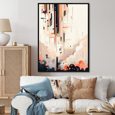 «Peach Cream Multifacillet Whirls», reproduction sur toile