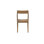 Chaise d'appoint à dossier bas en bois massif Linzy