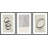 " Neutral Geometric Ring Grid Landscape Abstract Wall Art " 3 - Pieces-119018202-73379950