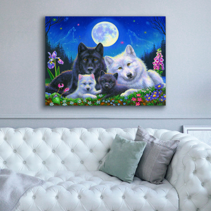 " Howling Moon " by Bridget Voth, 40" H x 54" W x 1.5" D