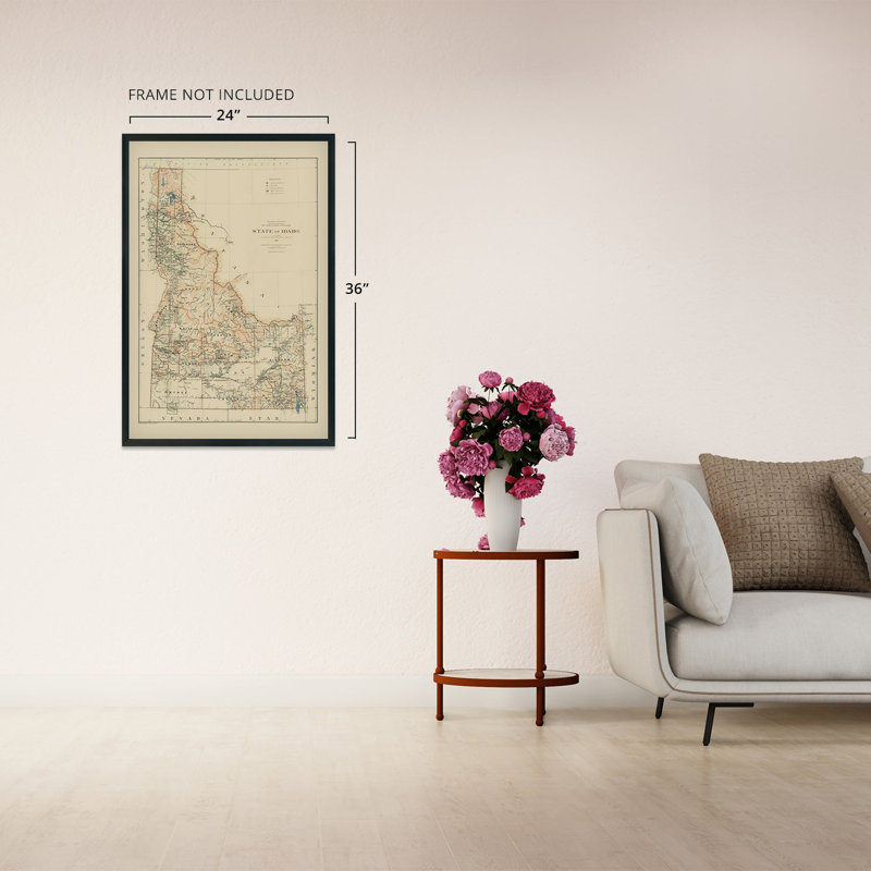 Williston Forge 1891 Idaho Map Print - Old Map Of Idaho Wall Art Poster ...