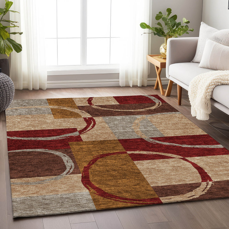 Premium Machine Washable Prisco Wheat Rug, Rectangle 9' x 12'