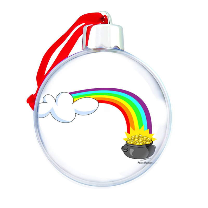 Ornement d'ampoule de Noël arc-en-ciel personnalisé, Oui