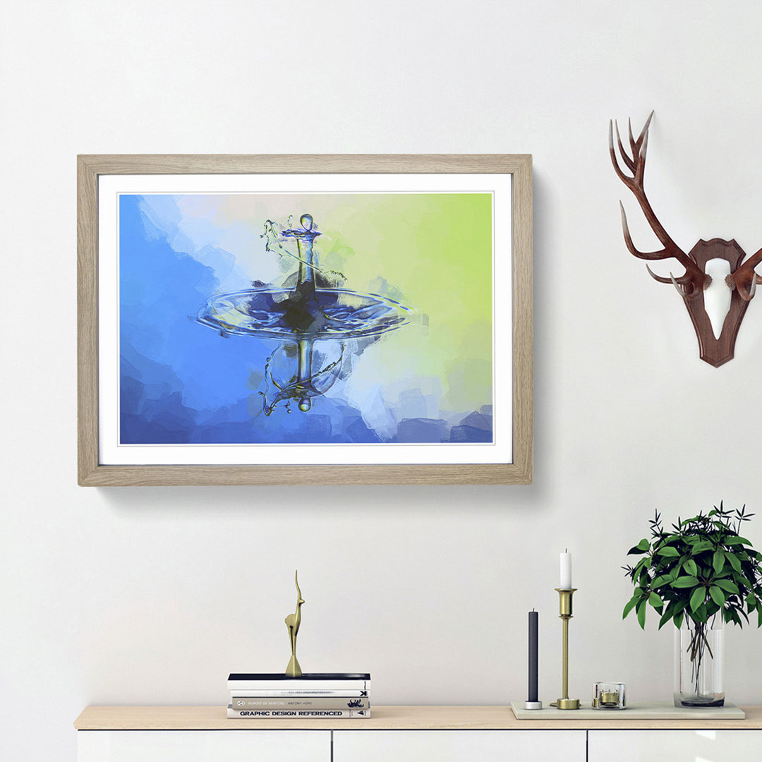 Droplet of Water in Abstract - Picture Frame Graphic Art Print