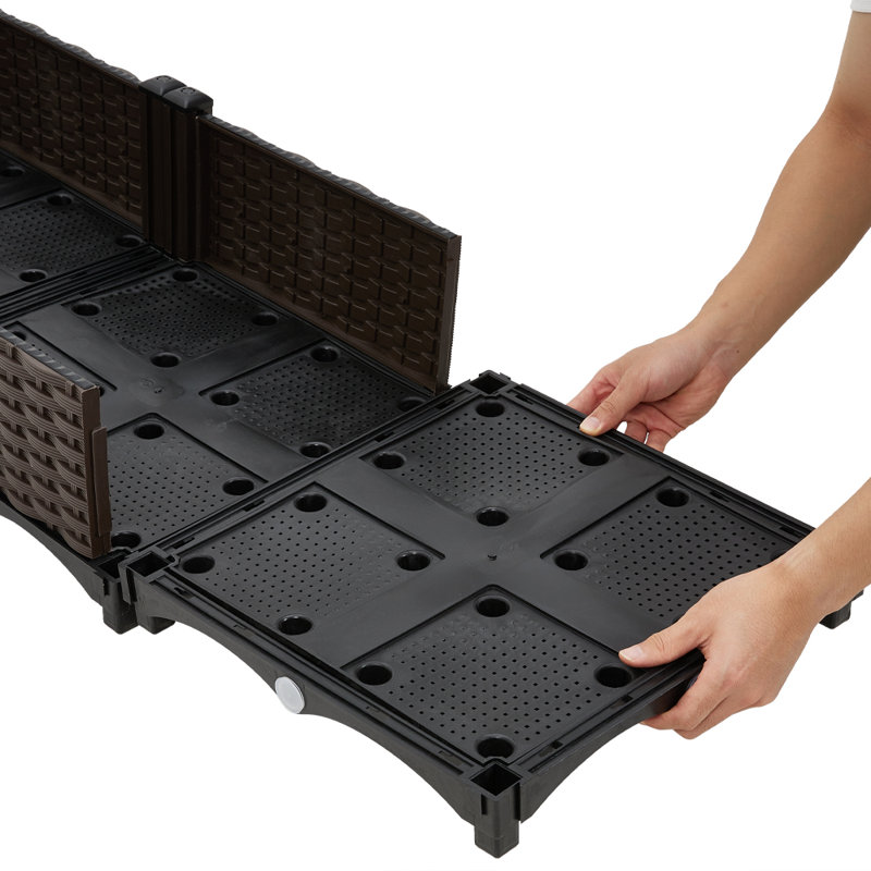Thickened Four-Connected Planting Box - Transform Your Balcony into a Year-Round Mini Garden, 21cm H x 43cm W x 41cm D