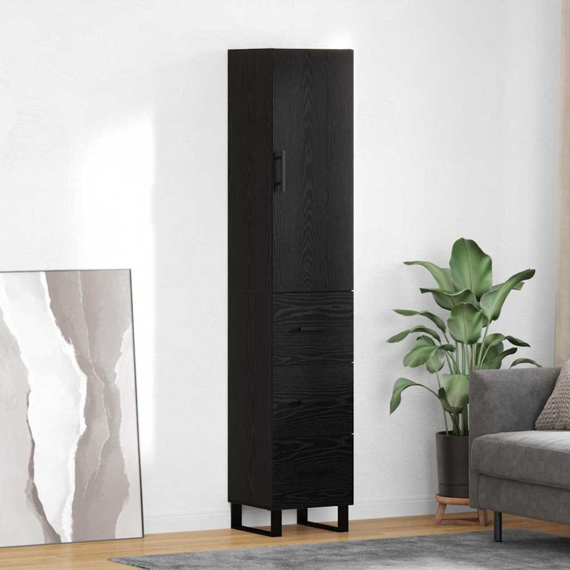 34.5cm Sideboard, Black Oak