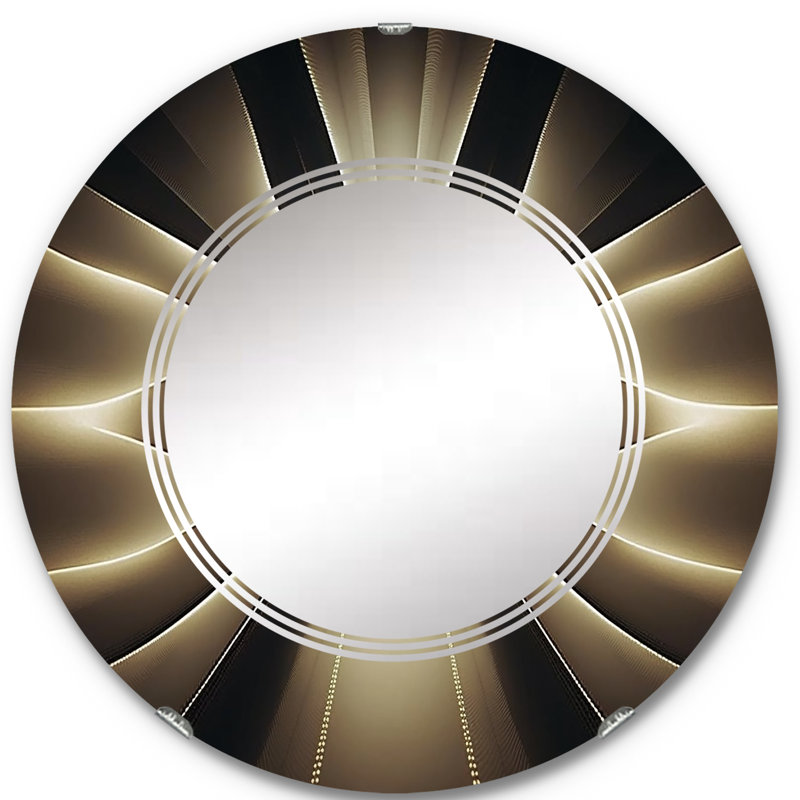 Bosenjack - Miroir mural moderne rond, 24 po x 24 po
