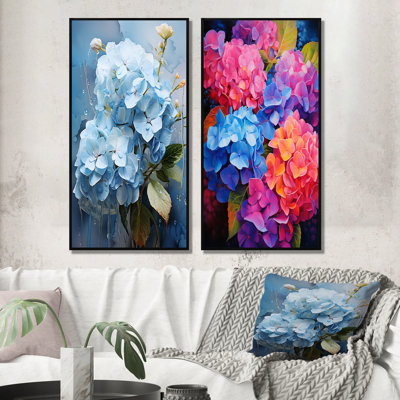 «Blue Hydrangea Subtle Serenade» «Blue Hydrangea Subtle Serenade» 2 - pièces sur