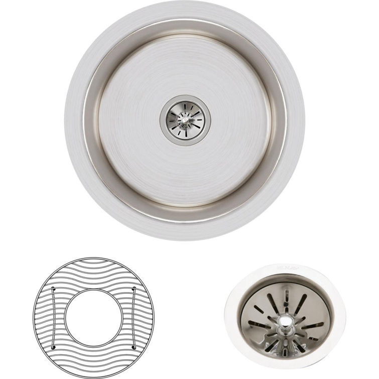 Lustertone 14.375" L x 14.375" W Undermount Kitchen Sink Kit