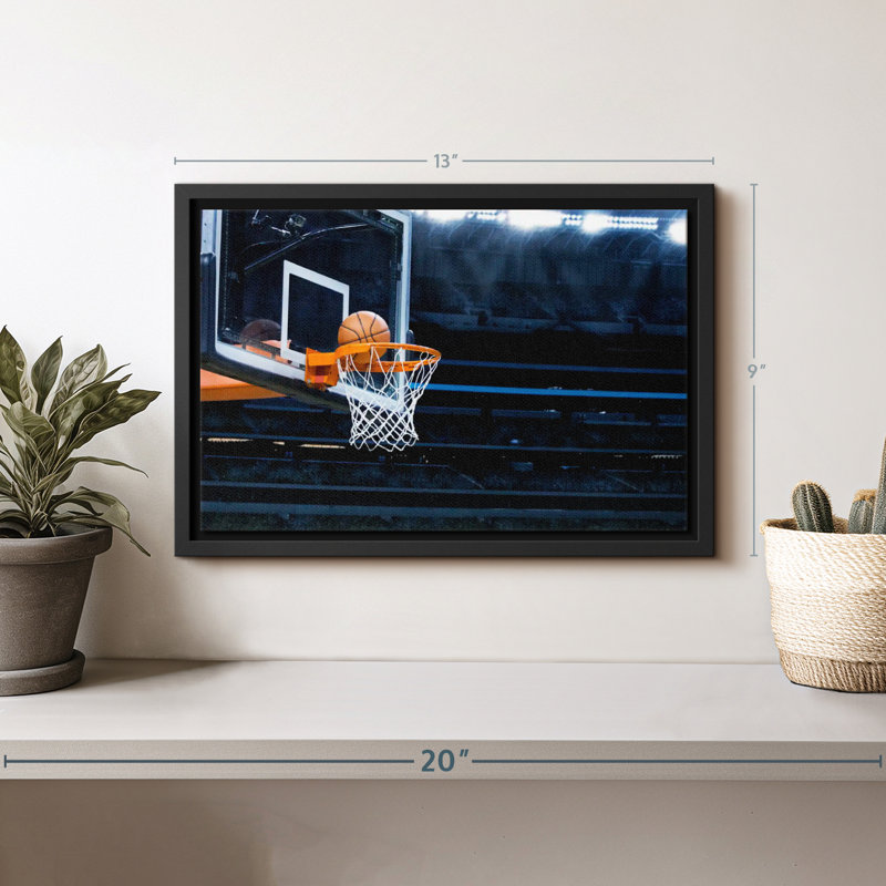 Impression sur toile Basketball Hoop Ball, H 9 po x l 13 po