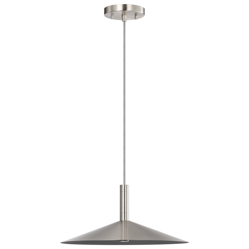 Vicente - LED Pendant - 3K/4K/5K CCT Selectable, Brushed Nickel, 151.13" H x 14" W x 14" D