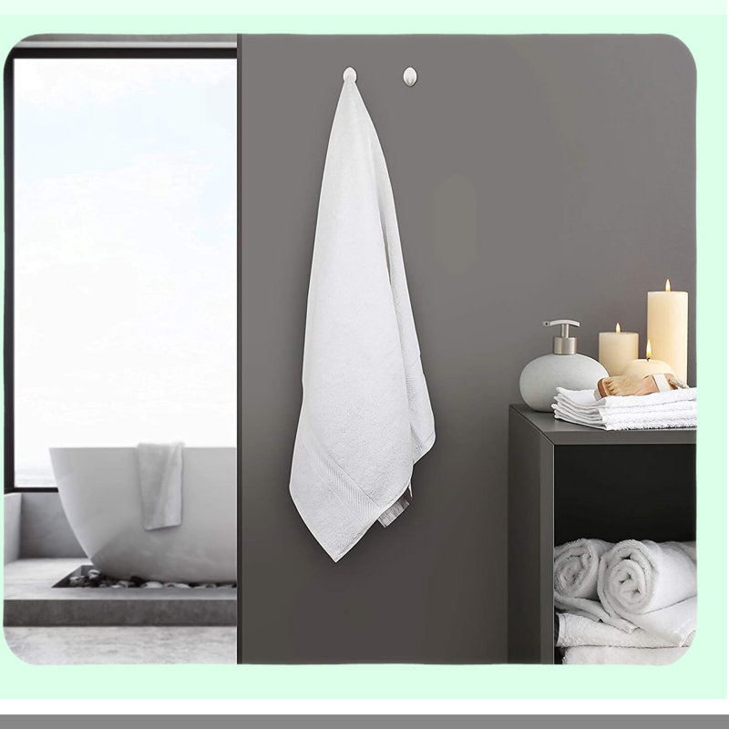PureSoft Cotton Towel Set - 24x46, White, 6 Pack
