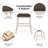 Damarrea 5 - Piece 60" Kitchen Island Set-99357698