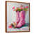 Toile avec cadre flottant brun