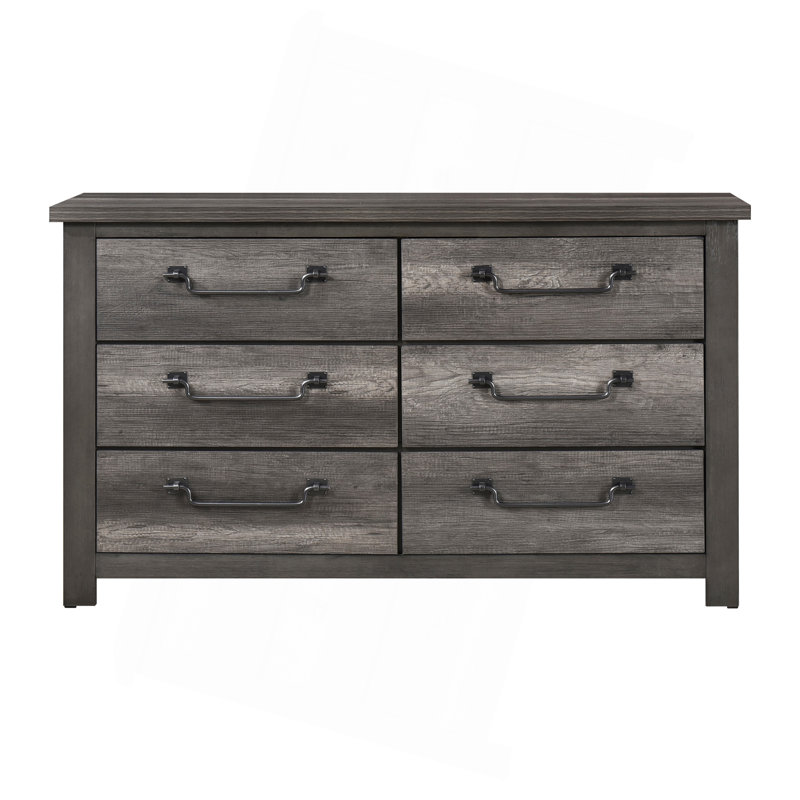 Commode de rangement grise 6 tiroirs 1 pièce