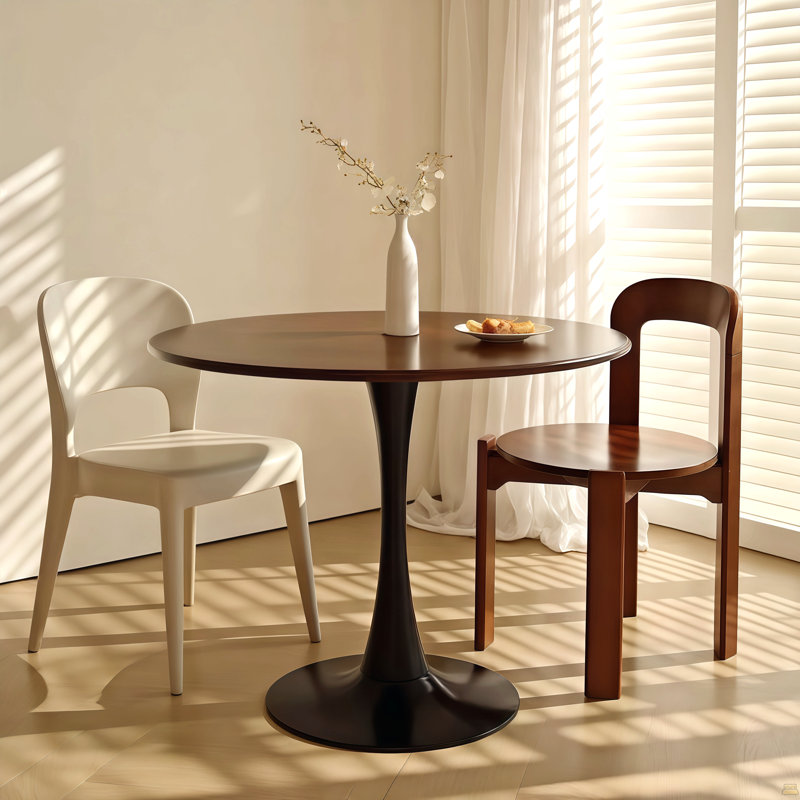 Table ronde, table de salle à manger, table de salle à manger, Noyer