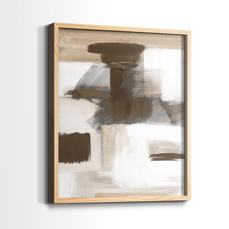 Navigating Neutrals Framed Print - Solid Wood, Natural, 21" H x 17" W