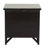 Striking Wooden Nightstand With 2 Drawers, Weathered Grey Finish, And Black Recessed Grooves For Modern Bedrooms