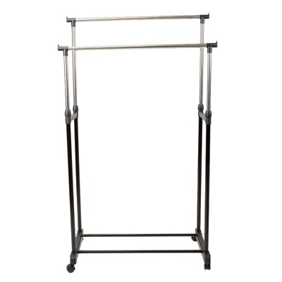 Fairbanks 32"" Double Tier Adjustable Height Rolling Garment Rack -  SIMPLIFY, 27111