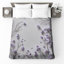 Purple Delicate Flowers Quilted Bedspread 