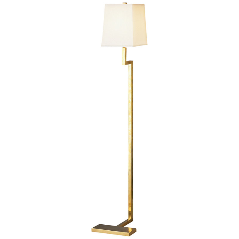 Doughnut Floor Lamp, Natural Brass, Snowflake