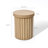 Carnegia Compact Fluted Round Side Table – Mid-Century Modern Style