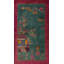 Green Antique Wool Floral Hand Knotted Pile 1920s Rectangle Rug