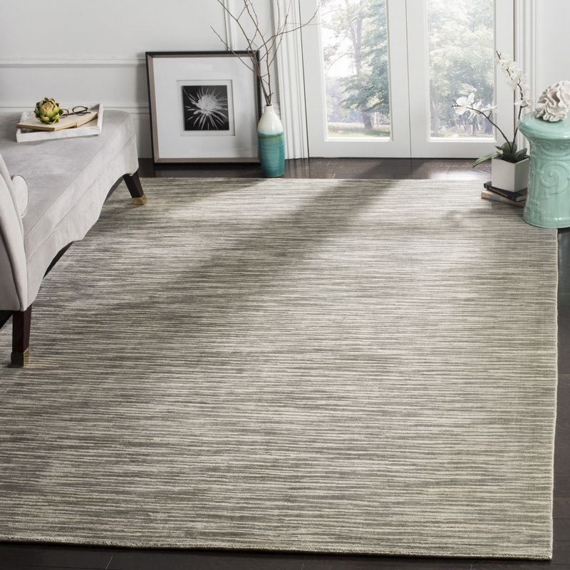 Tapis brun tissé à la main Lavonia, Rectangle 8 pi x 10 pi