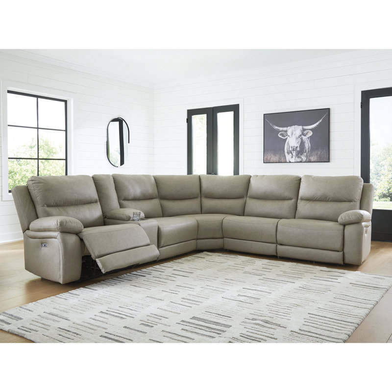 Buchheit 6-Piece Reclining Sectional With Storage Console