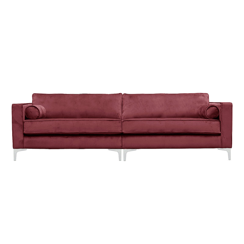 Georgio 4 Seater Velvet Sofa, Plum